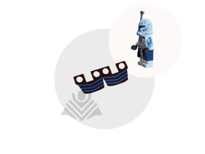 Armor Kama Black with Blue Zigzag