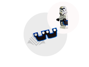 Black skirt with blue outline