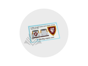 Griffin knight torso and shield sticker Light bluish gray