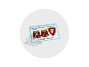 Grifin Knight King - Queen Torso and shield sticker dark red