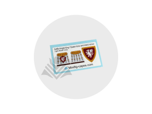 Grifin Knight King - Queen Torso and shield sticker light bluish gray