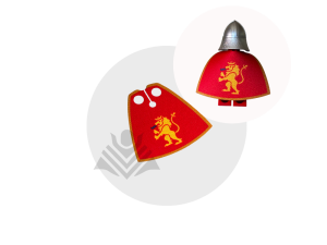 Lego lion knight cape red